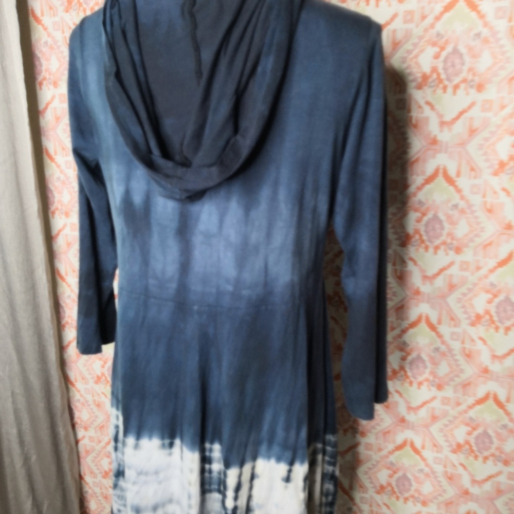 Soft Surroundings Small Tie-Dye Tunic Dress Blue - Picture 6 of 8